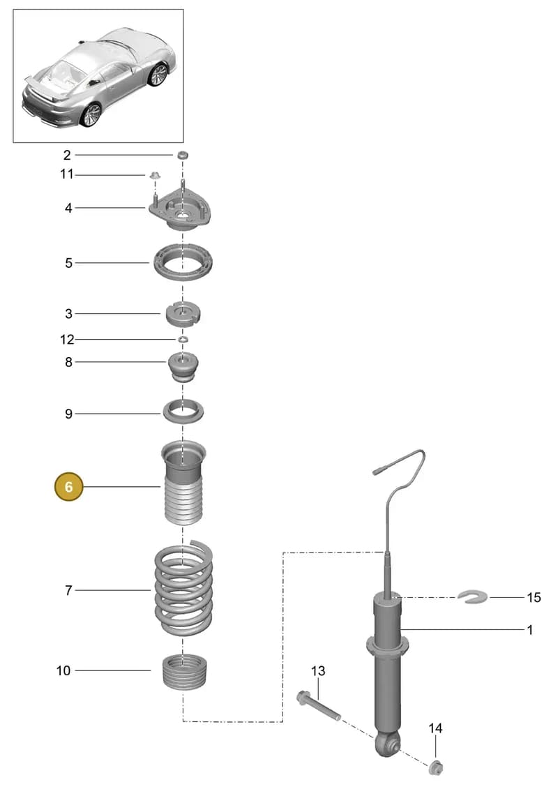 99133310781 — Porsche 911 (2013-2020) diagram p41502000, position 6