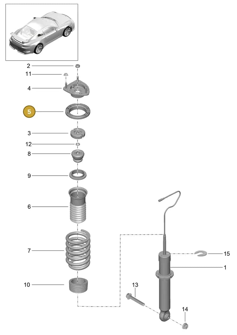 99133350482 — Porsche 911 (2013-2020) diagram p41502000, position 5