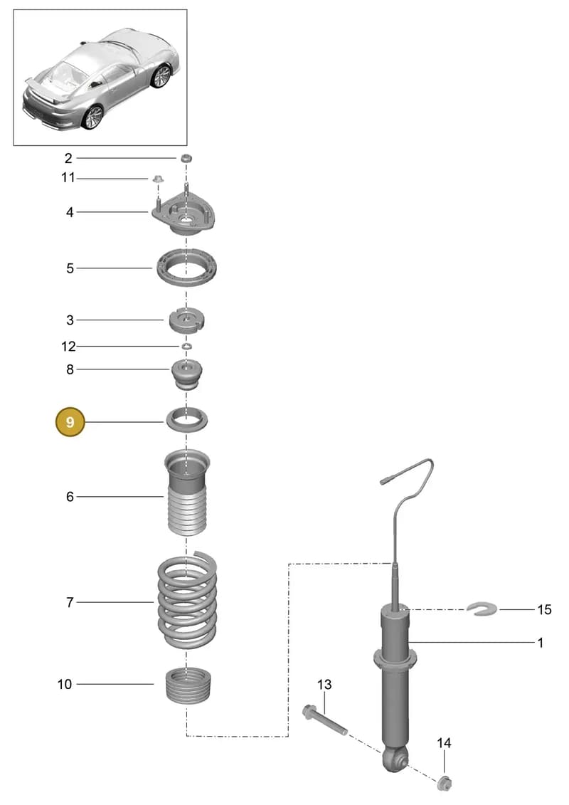 99133351171 — Porsche 911 (2013-2020) diagram p41502000, position 9