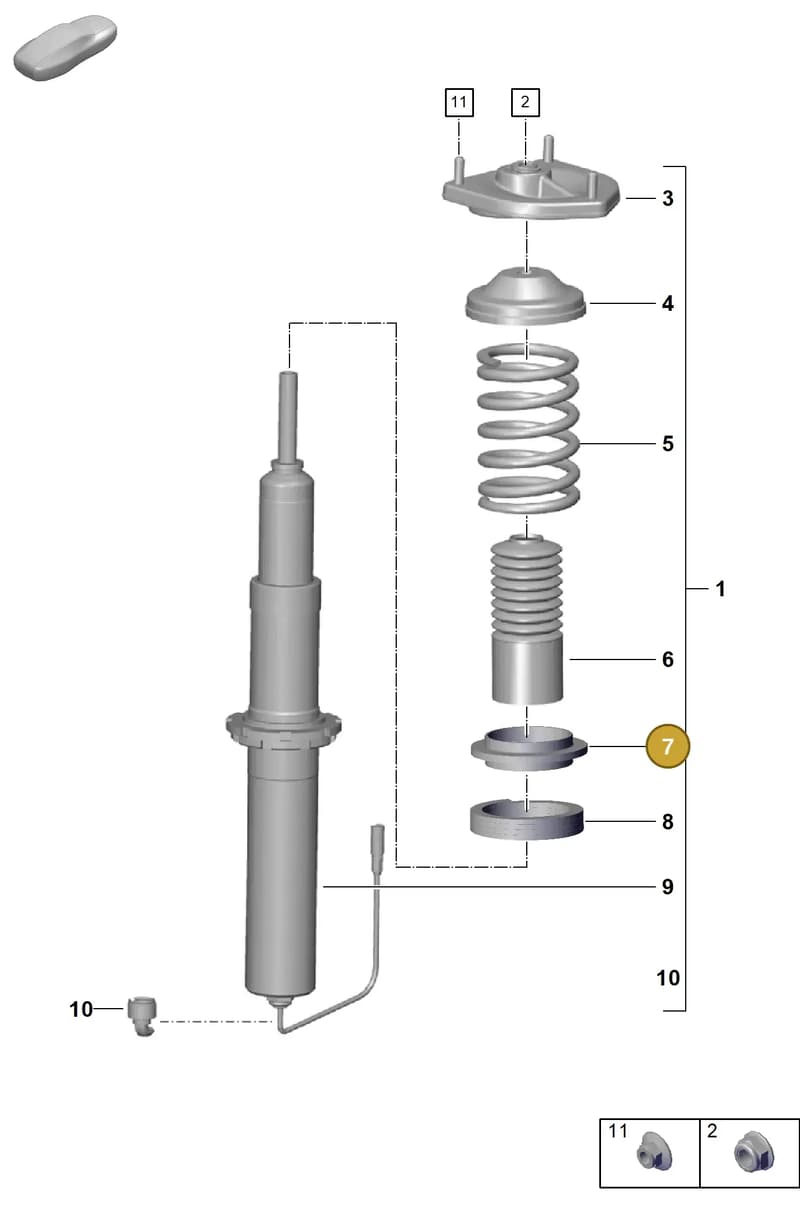 99133351171 — Porsche Boxster Spyder (2019-2020) diagram p55502000, position 7
