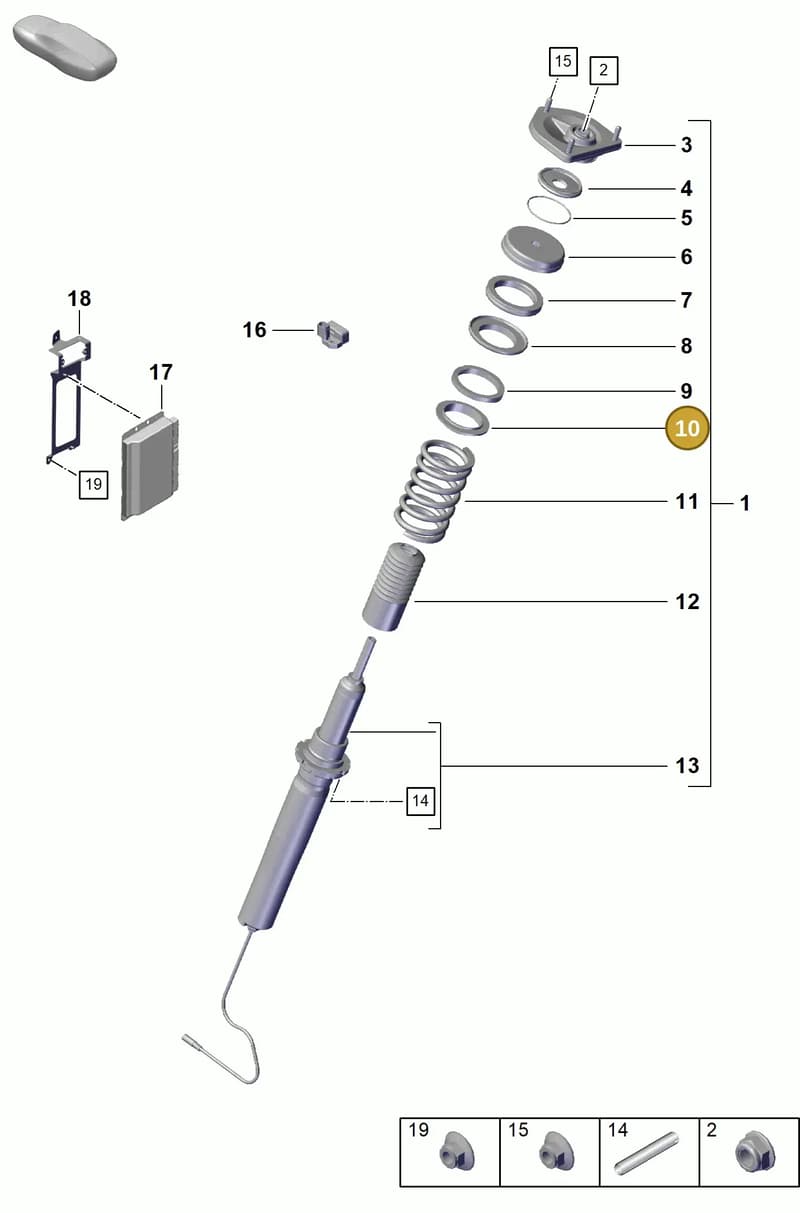99133351171 — Porsche Boxster Spyder (2019-2020) diagram p55402010, position 10