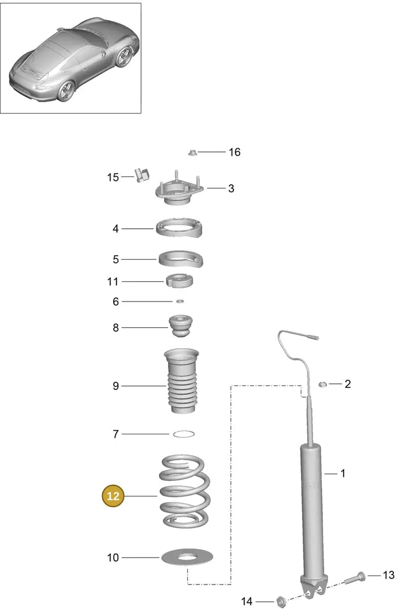 99133353105504 — Porsche 991 Carrera 4 (2011-2016) diagram p38502000, position 12