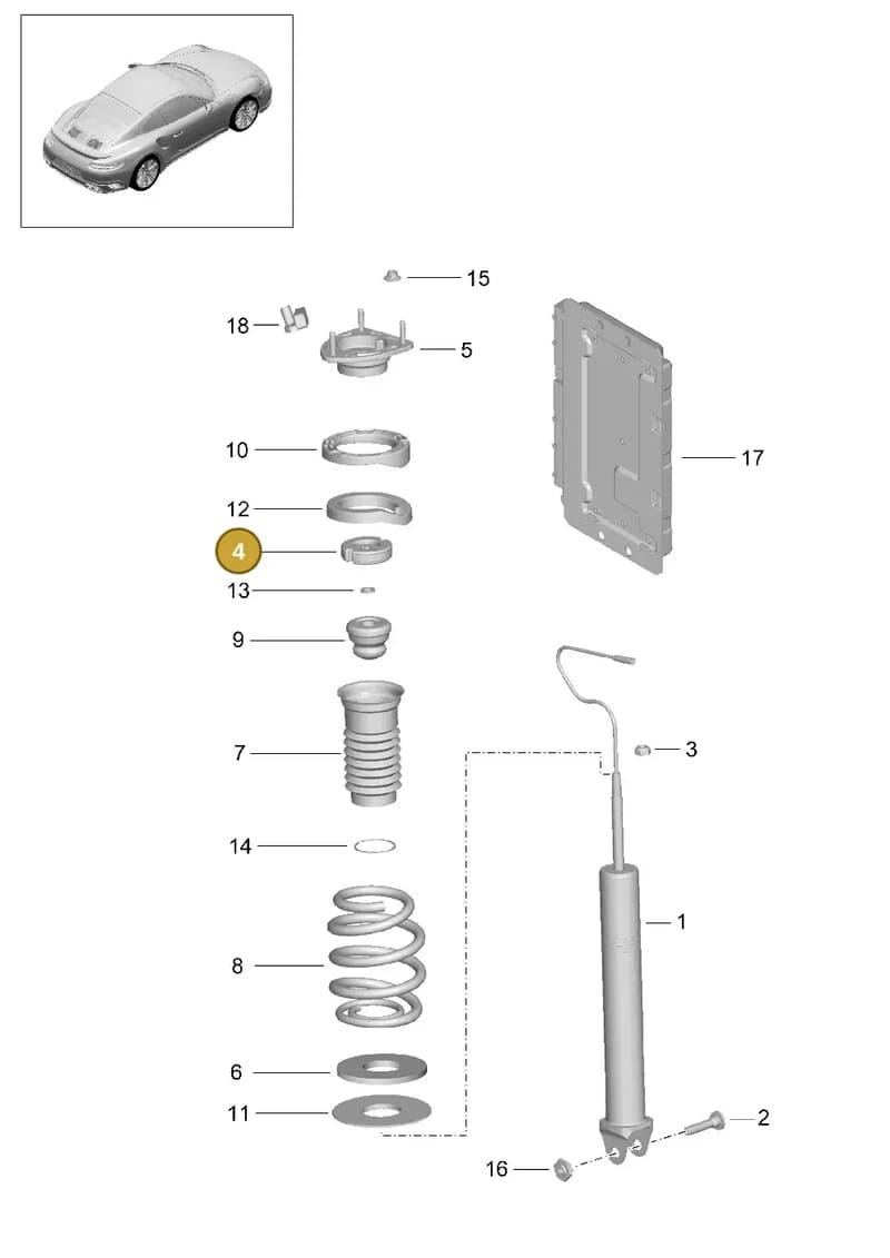 99133369100 — Porsche 911 (2013-2020) diagram p42502000, position 4
