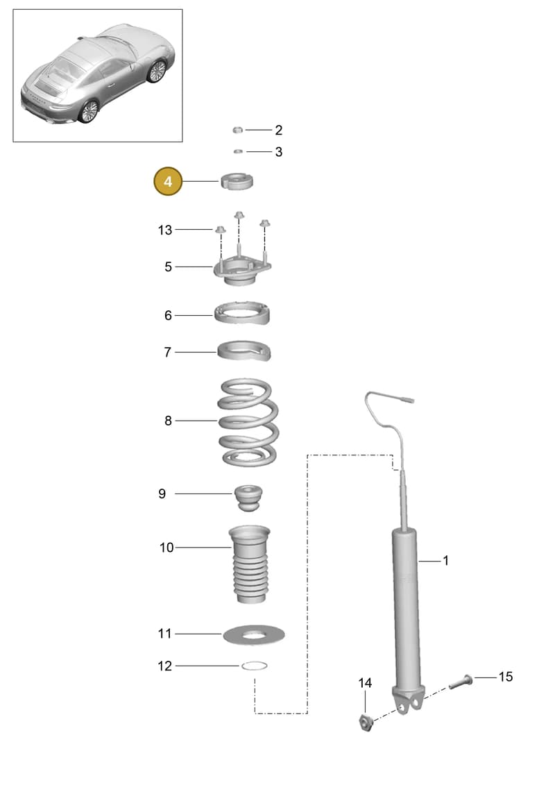 99133369100 — Porsche 911 (2016-2019) diagram p47502000, position 4