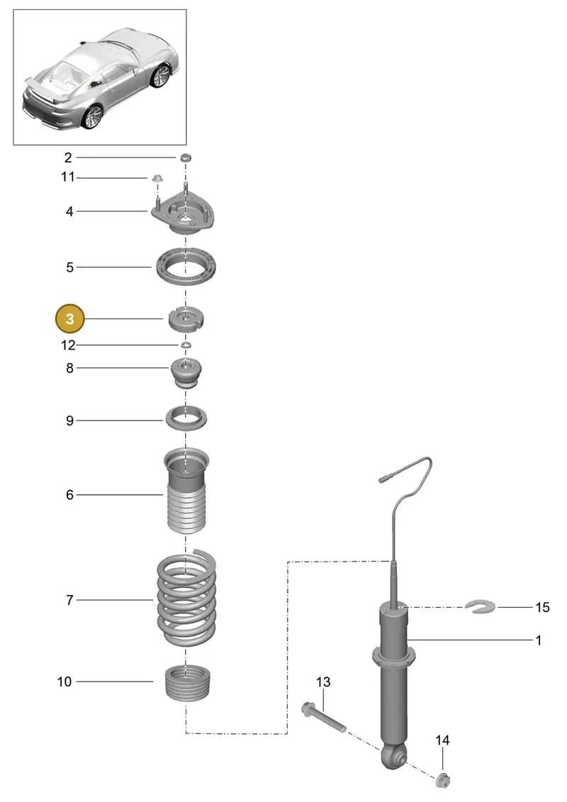 99133369180 — Porsche 911 (2013-2020) diagram p41502000, position 3