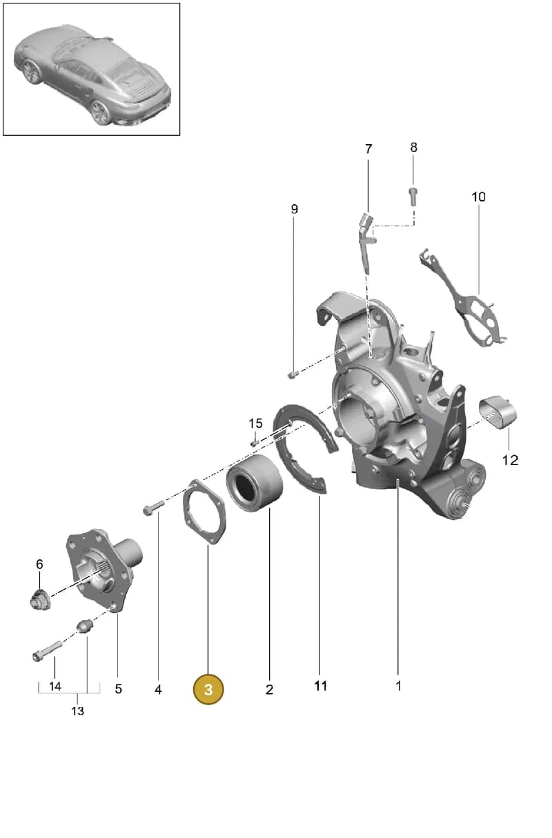99133377900 — Porsche 911 (2013-2020) diagram p42501000, position 3