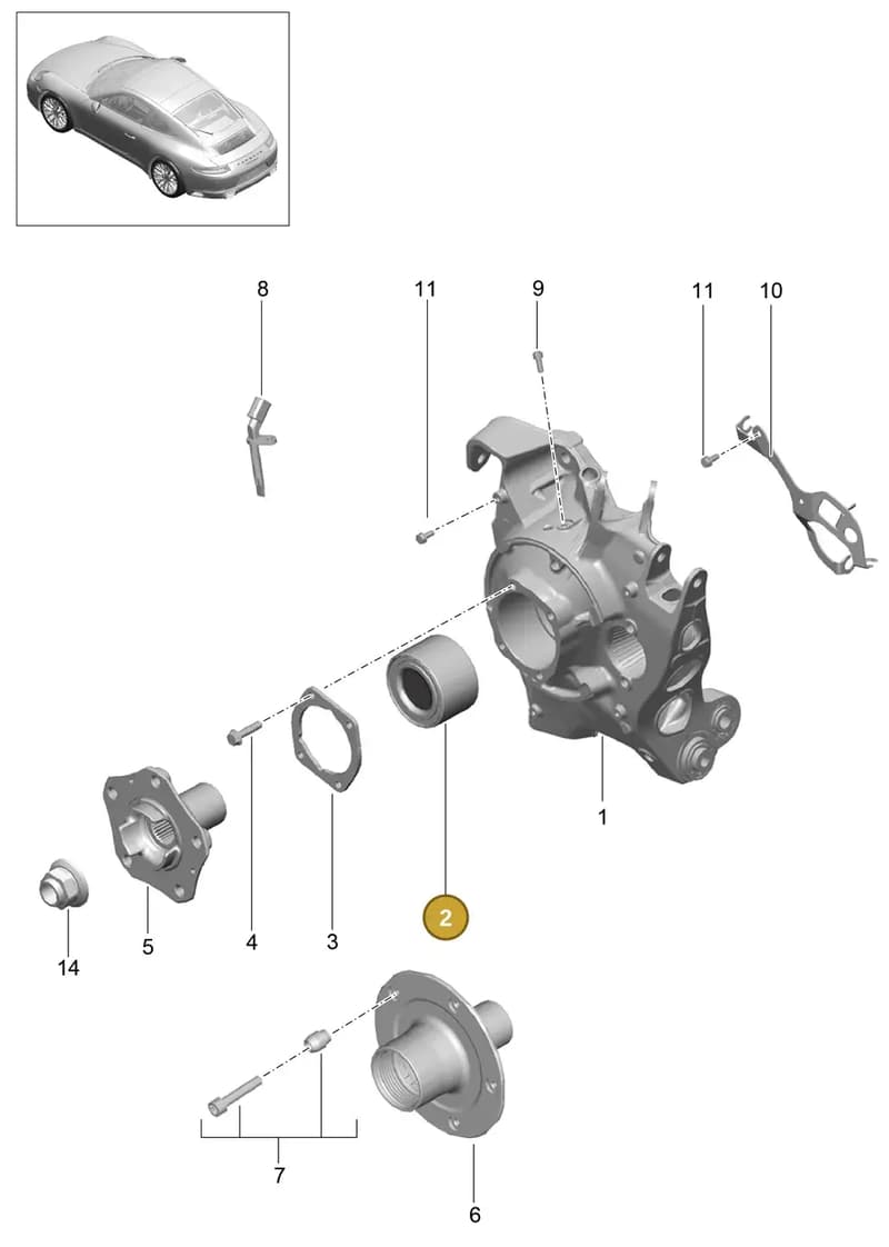 99133379411 — Porsche 911 (2016-2019) diagram p47501000, position 2