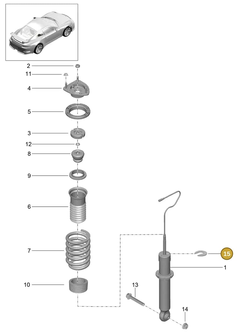 99133395580 — Porsche 911 (2013-2020) diagram p41502000, position 15
