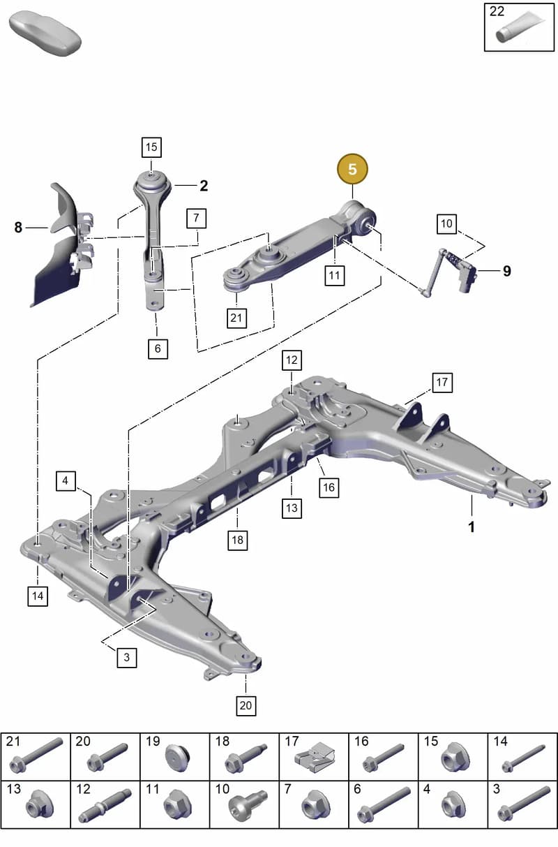 99134104287 — Porsche Boxster Spyder (2019-2020) diagram p55401000, position 5