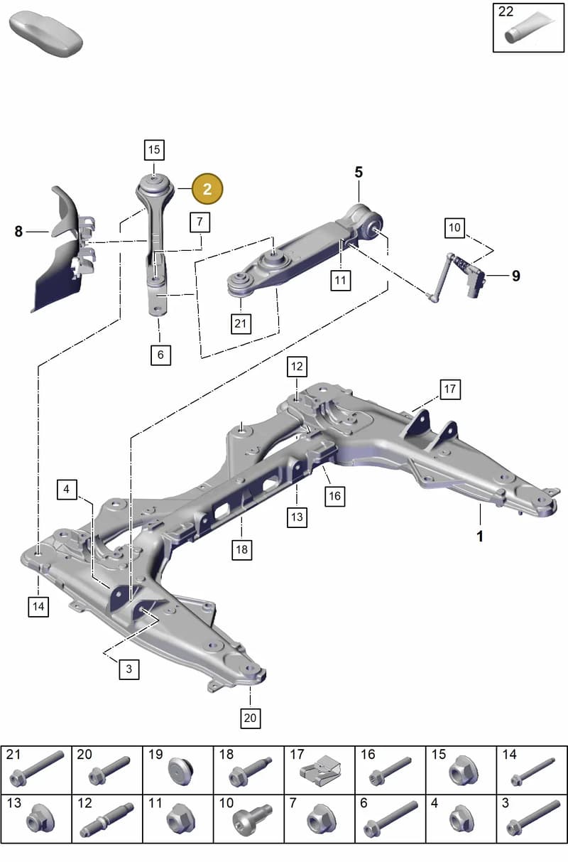 99134104306 — Porsche Boxster Spyder (2019-2020) diagram p55401000, position 2