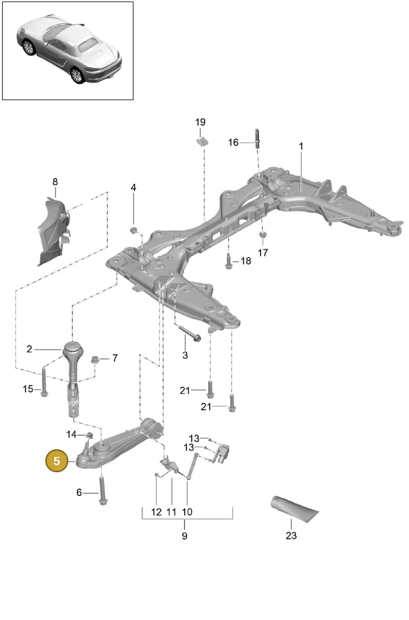 99134105306 — Porsche Boxster (2016-2019) diagram p48401000, position 5