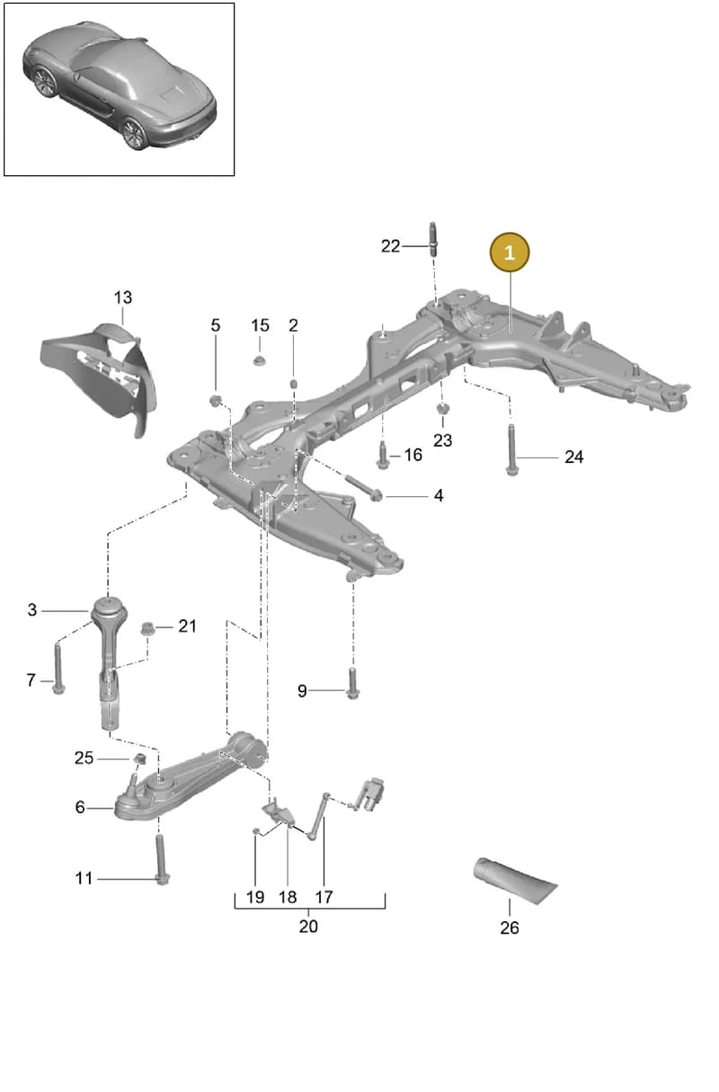 99134108116 — Porsche Boxster (2012-2016) diagram p39401000, position 1