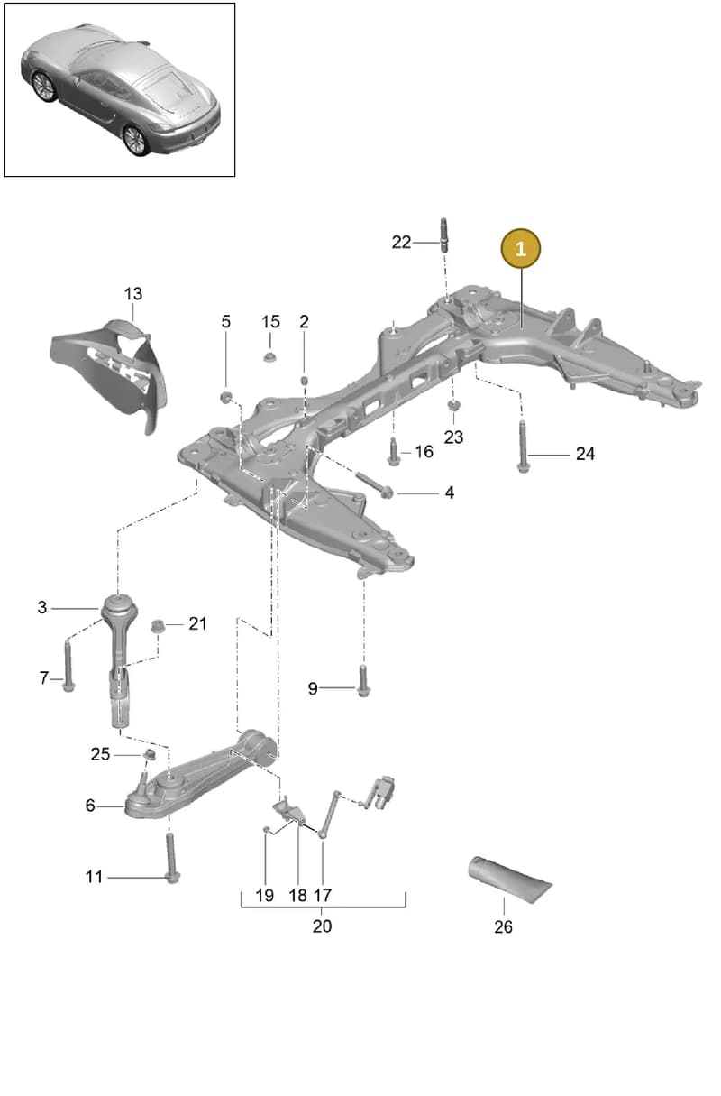 99134108116 — Porsche Cayman (2013-2016) diagram p40401000, position 1