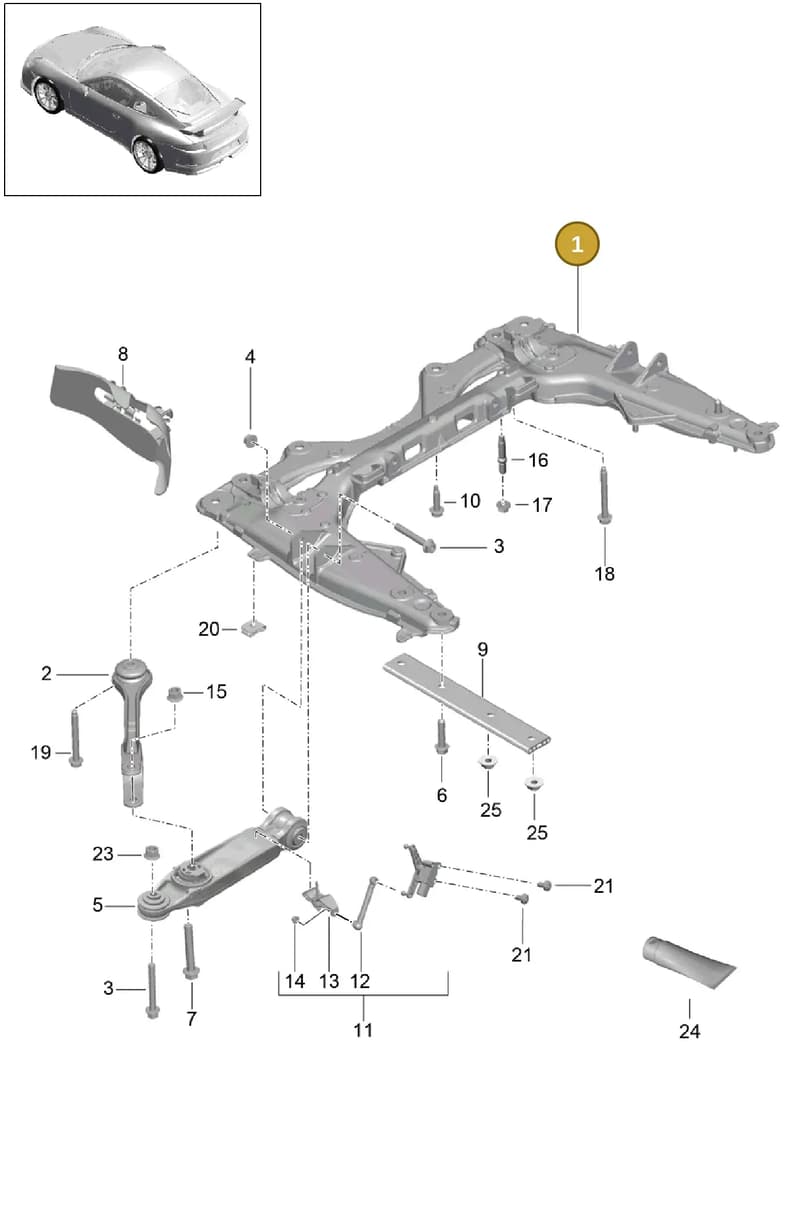 99134108116 — Porsche 911 (2013-2020) diagram p41401000, position 1