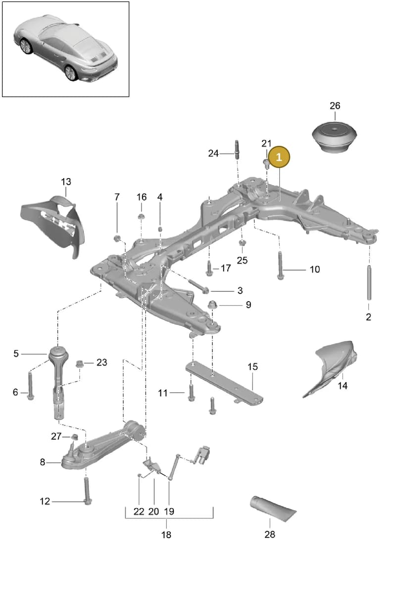 99134108116 — Porsche GT2 RS Clubsport (2013-2020) diagram p42401000, position 1