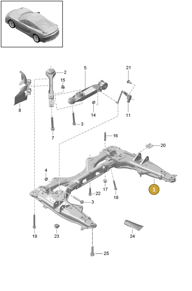 99134108116 — Porsche Cayman GT4 (2015-2016) diagram p45401000, position 1