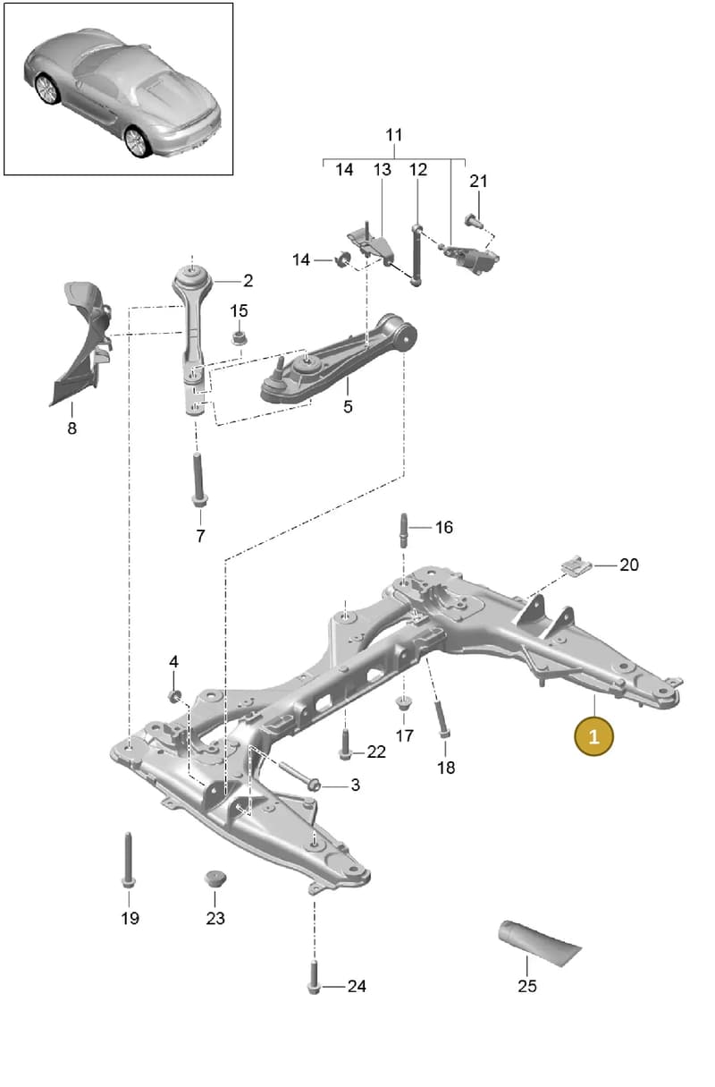99134108116 — Porsche Boxster Spyder (2015-2016) diagram p46401000, position 1