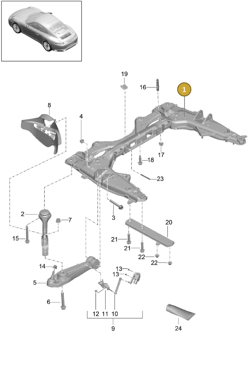99134108116 — Porsche 911 (2016-2019) diagram p47401000, position 1