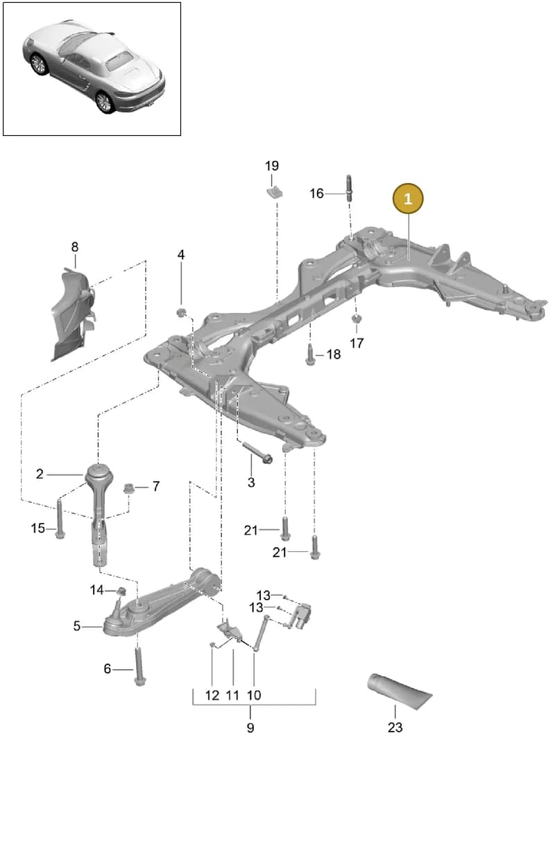 99134108116 — Porsche Boxster (2016-2019) diagram p48401000, position 1
