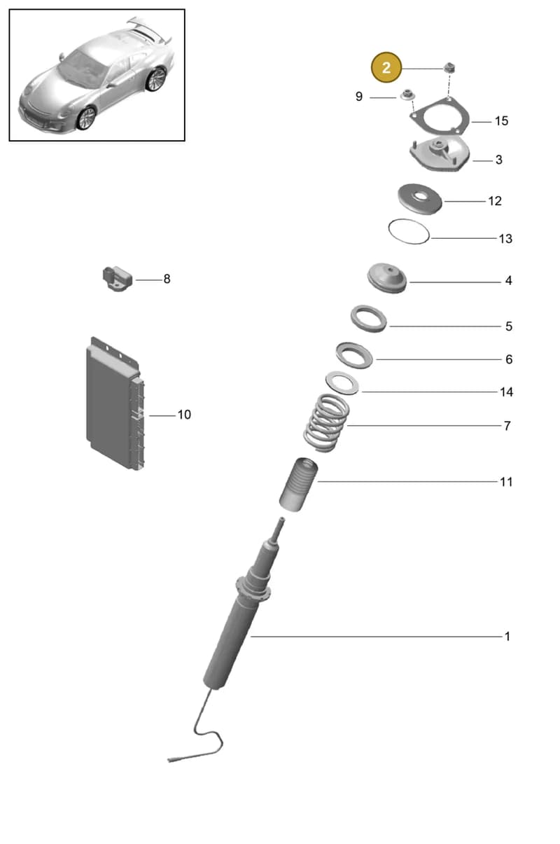 99134126790 — Porsche 911 (2013-2020) diagram p41402000, position 2