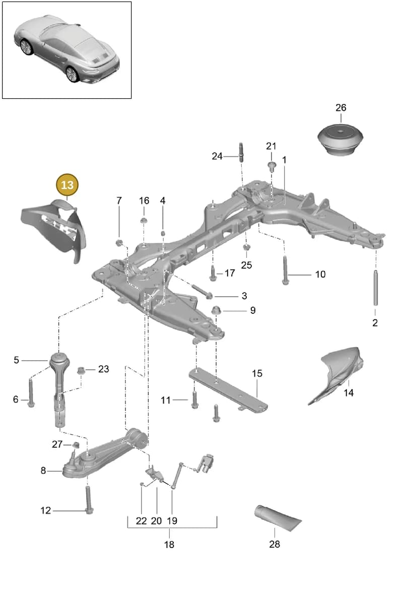 99134148402 — Porsche 911 (2013-2020) diagram p42401000, position 13