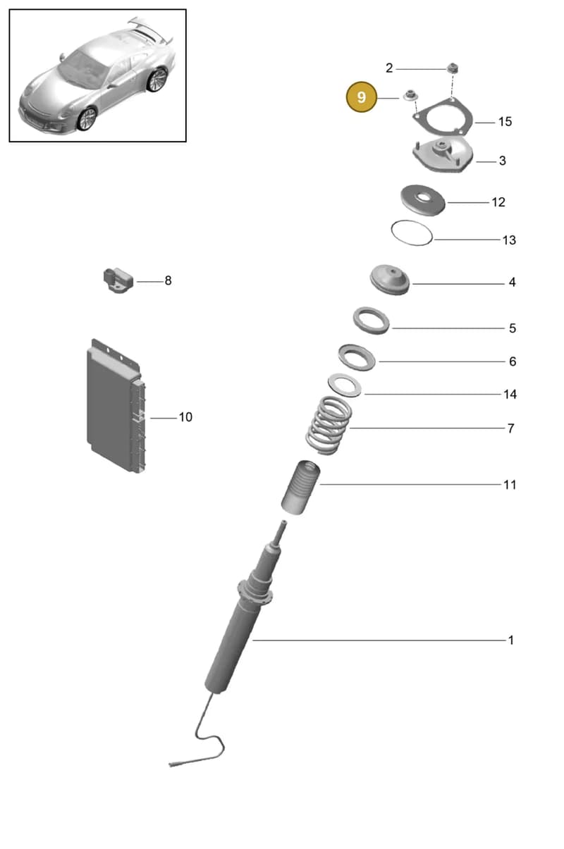 99134187580 — Porsche 911 (2013-2020) diagram p41402000, position 9