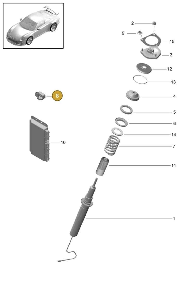 99134187780 — Porsche 911 (2013-2020) diagram p41402000, position 8