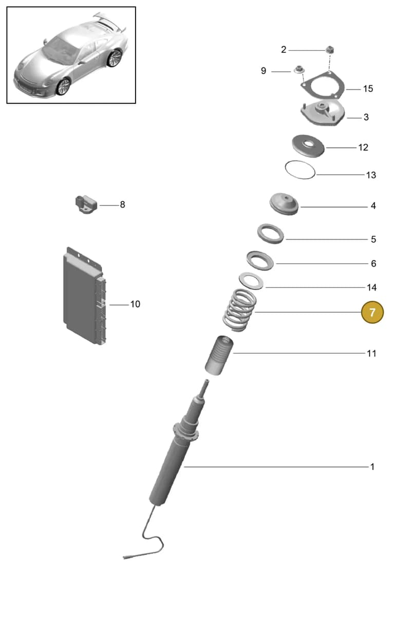 99134199380 — Porsche 911 (2013-2020) diagram p41402000, position 7