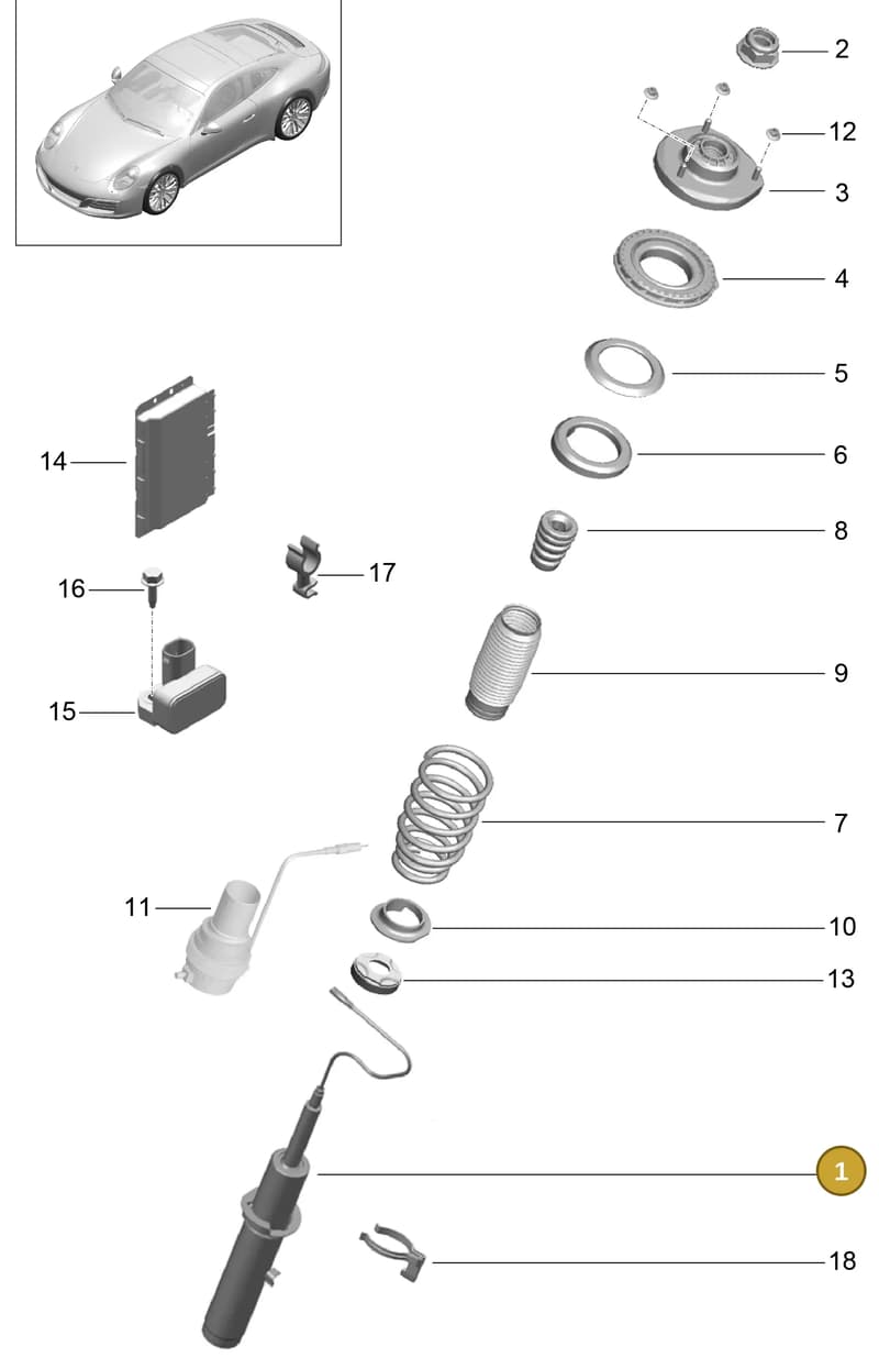99134304553 — Porsche 911 (2016-2019) diagram p47402000, position 1