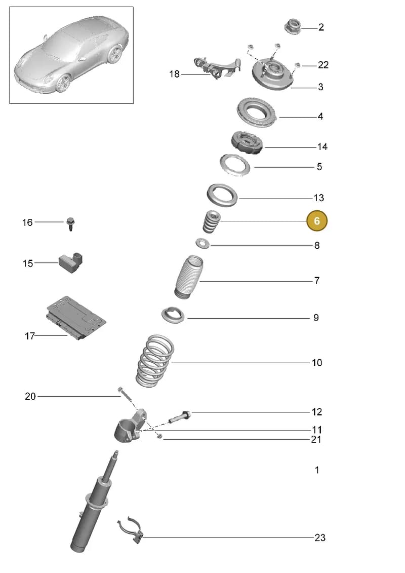 99134330103 — Porsche 991 Carrera 4 (2011-2016) diagram p38402000, position 6