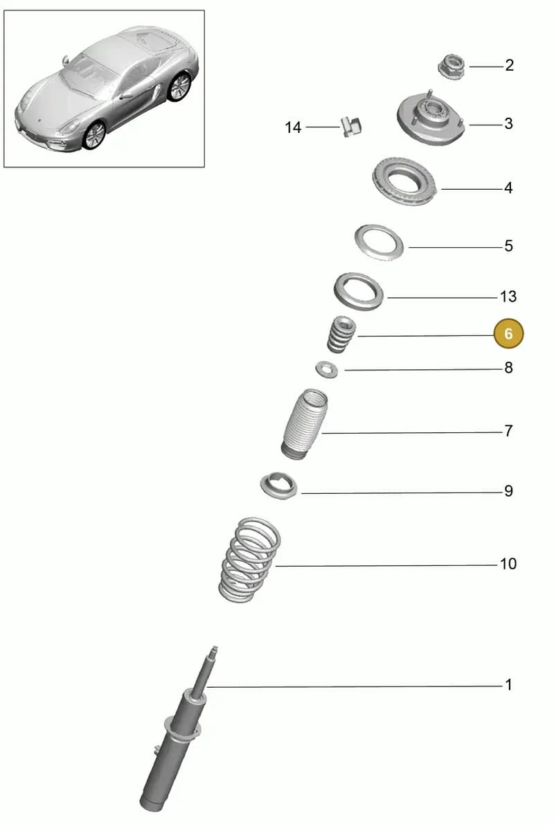 99134330103 — Porsche Cayman (2013-2016) diagram p40402000, position 6