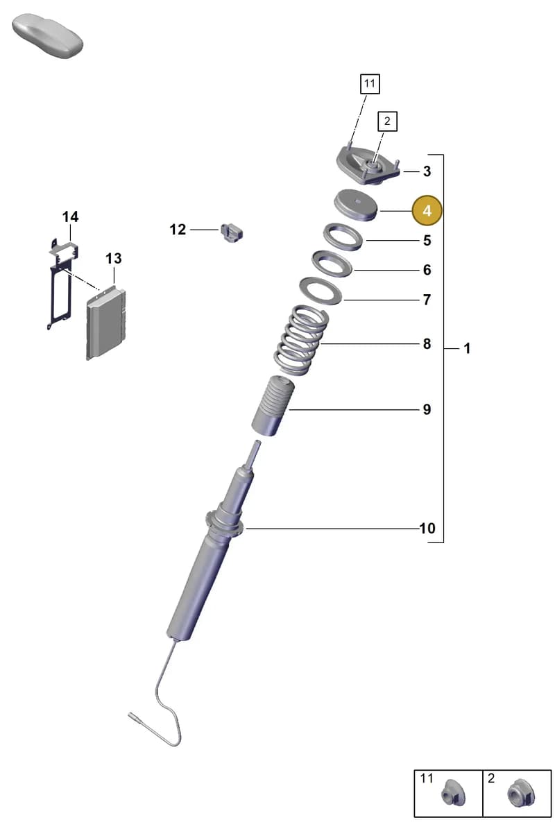 99134350782 — Porsche Boxster Spyder (2019-2020) diagram p55402000, position 4