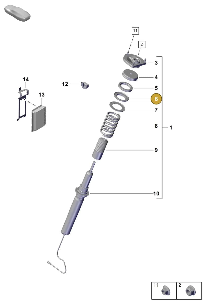 99134351781 — Porsche Boxster Spyder (2019-2020) diagram p55402000, position 6