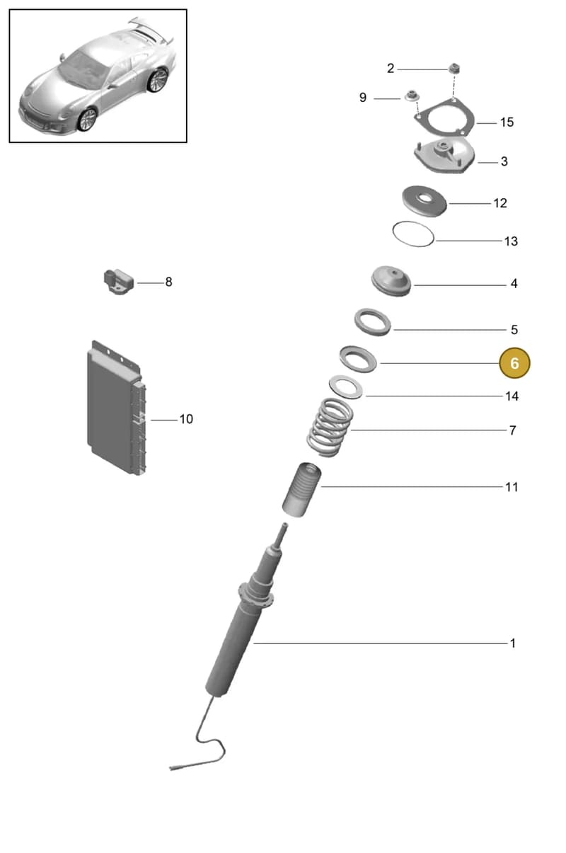 99134351782 — Porsche 911 (2013-2020) diagram p41402000, position 6
