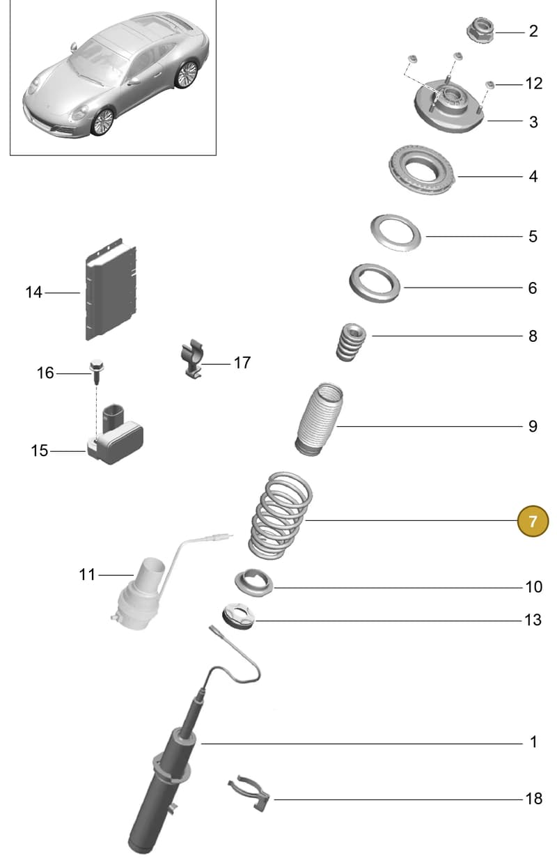 99134353128504 — Porsche 911 (2016-2019) diagram p47402000, position 7