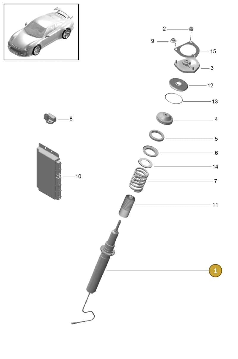 99134370180 — Porsche 911 (2013-2020) diagram p41402000, position 1