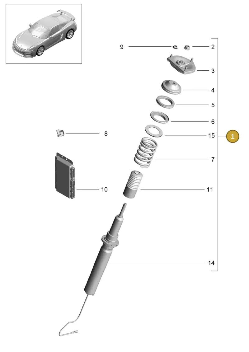 99134370180 — Porsche Cayman GT4 (2015-2016) diagram p45402000, position 1