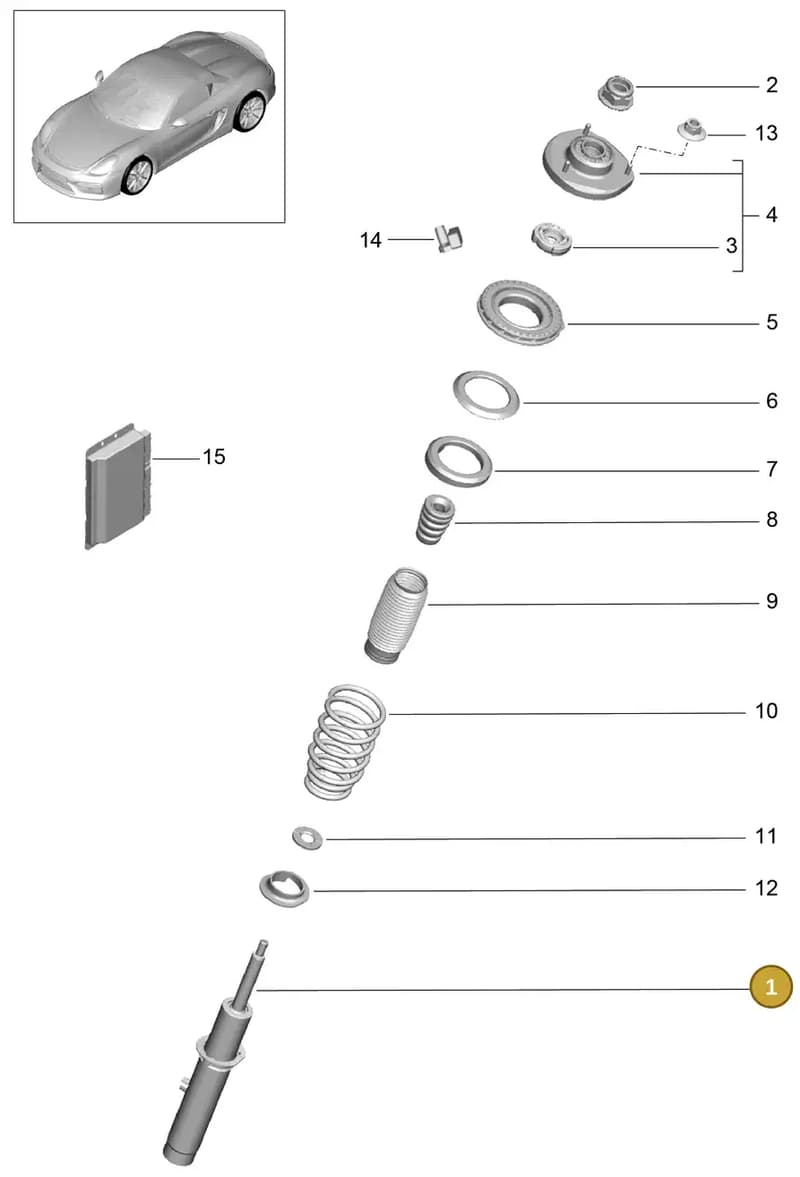 99134370514 — Porsche Boxster Spyder (2015-2016) diagram p46402000, position 1
