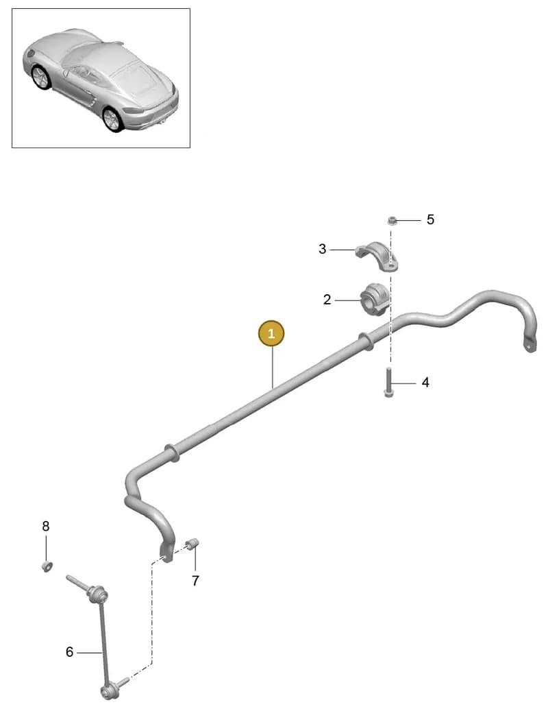 99134370514 — Porsche Cayman (2016-2019) diagram p50402030, position 1