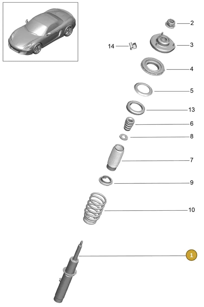 99134370516 — Porsche Boxster (2012-2016) diagram p39402000, position 1