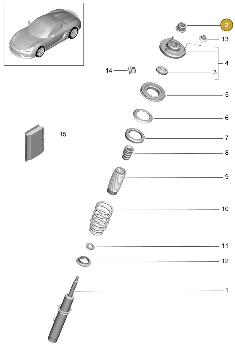99134379213 — Porsche Boxster Spyder (2015-2016) diagram p46402000, position 2