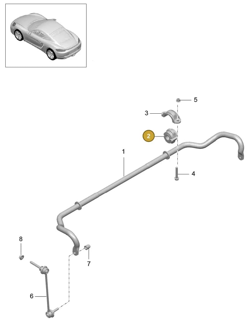 99134379213 — Porsche Cayman (2016-2019) diagram p50402030, position 2