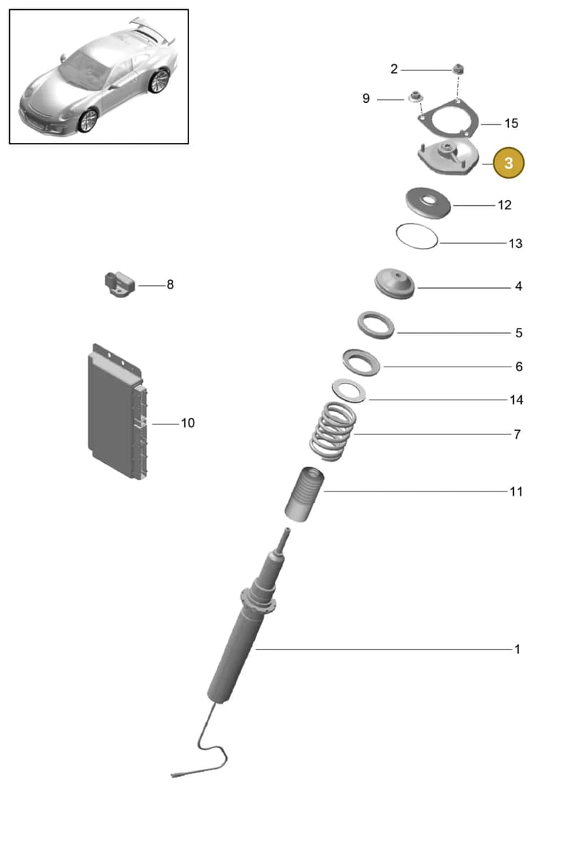 99134391582 — Porsche 911 (2013-2020) diagram p41402000, position 3