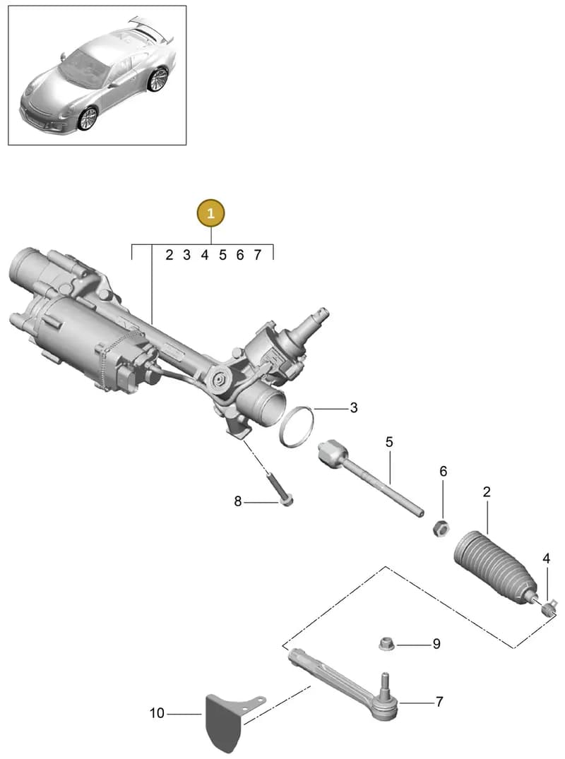 99134701506 — Porsche 911 (2013-2020) diagram p41403000, position 1
