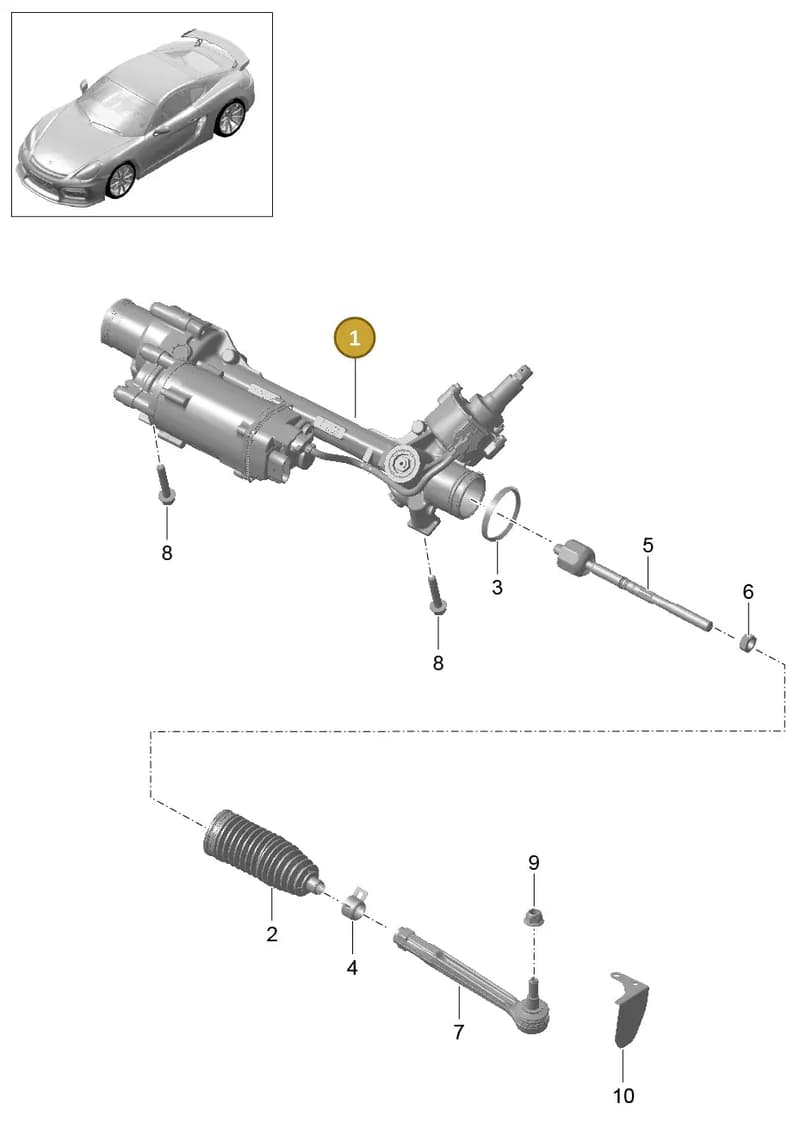 99134701506 — Porsche Cayman GT4 (2015-2016) diagram p45403000, position 1