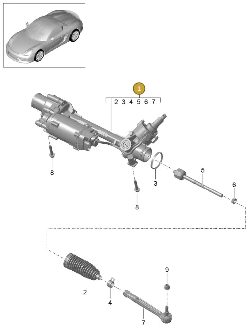 99134701506 — Porsche Boxster Spyder (2015-2016) diagram p46403000, position 1