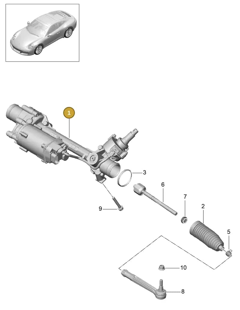 99134701506 — Porsche 911 (2016-2019) diagram p47403000, position 1
