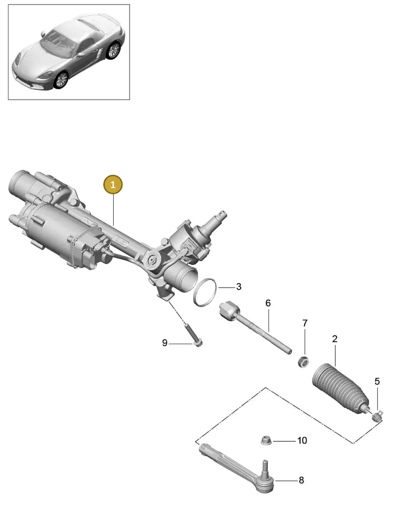 99134701506 — Porsche Boxster (2016-2019) diagram p48403000, position 1
