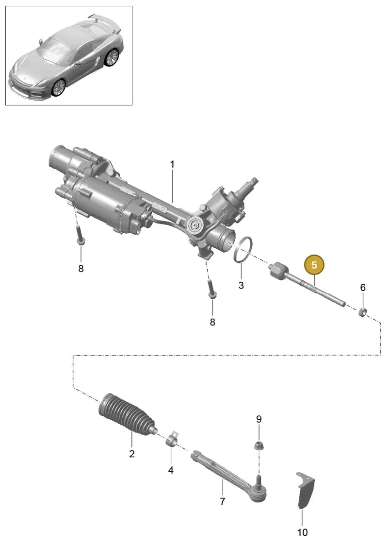 99134702303 — Porsche Cayman GT4 (2015-2016) diagram p45403000, position 5