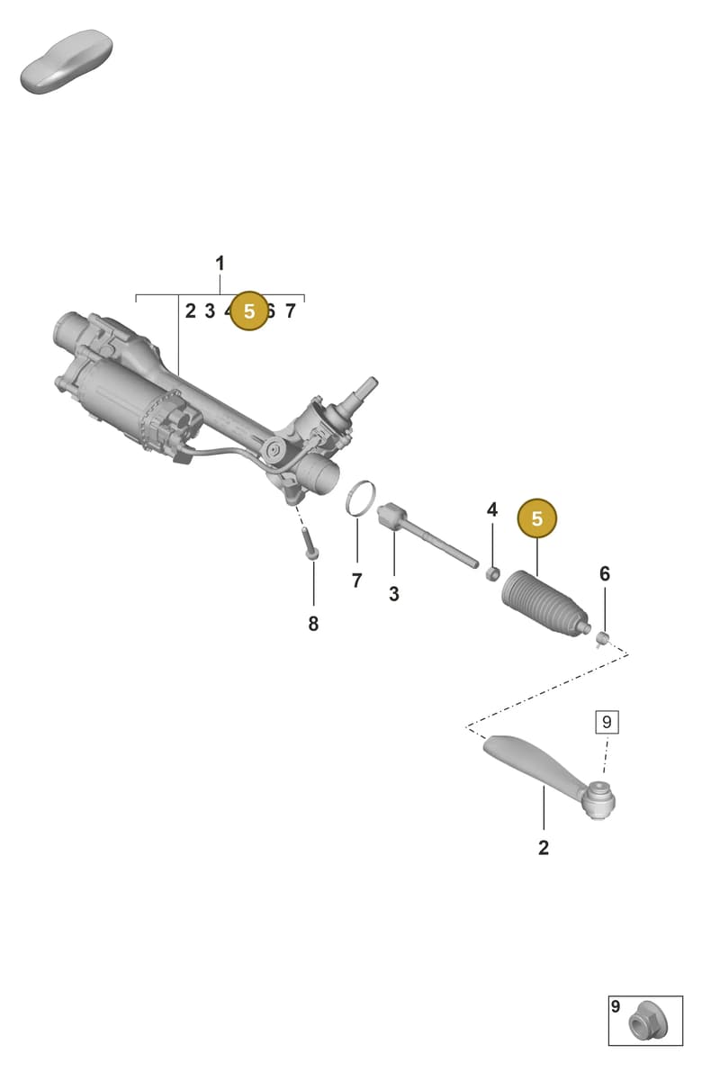 99134719101 — Porsche 911 (2021-2022) diagram p59403010, position 5
